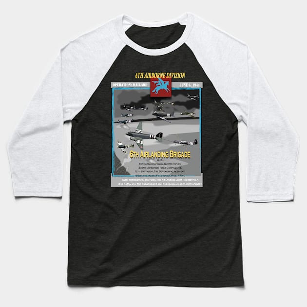 UK - c-47 6th AB dive--6TH AIRLANDING BDE--British  glider units1A Baseball T-Shirt by twix123844